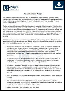 Confidentiality Policy